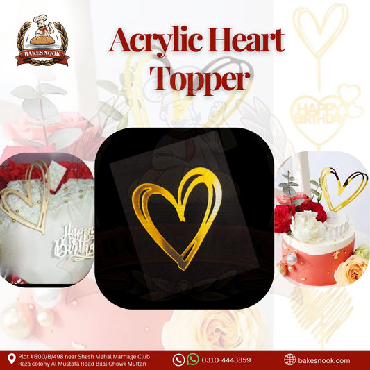 ACRYLIC HEART TOPER