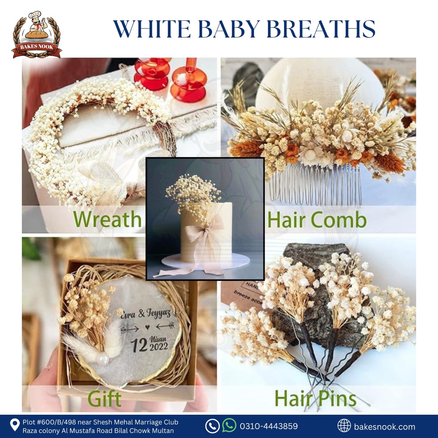 WHITE DRIED BABY BREATH