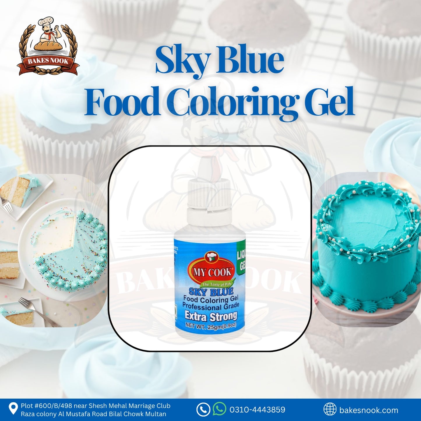 SKY BLUE GEL FOOD CLR