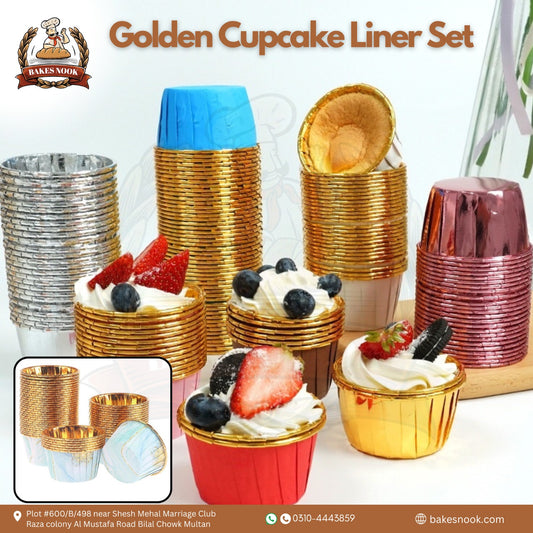 GOLDEN CUP CAKE LINER 50PCS