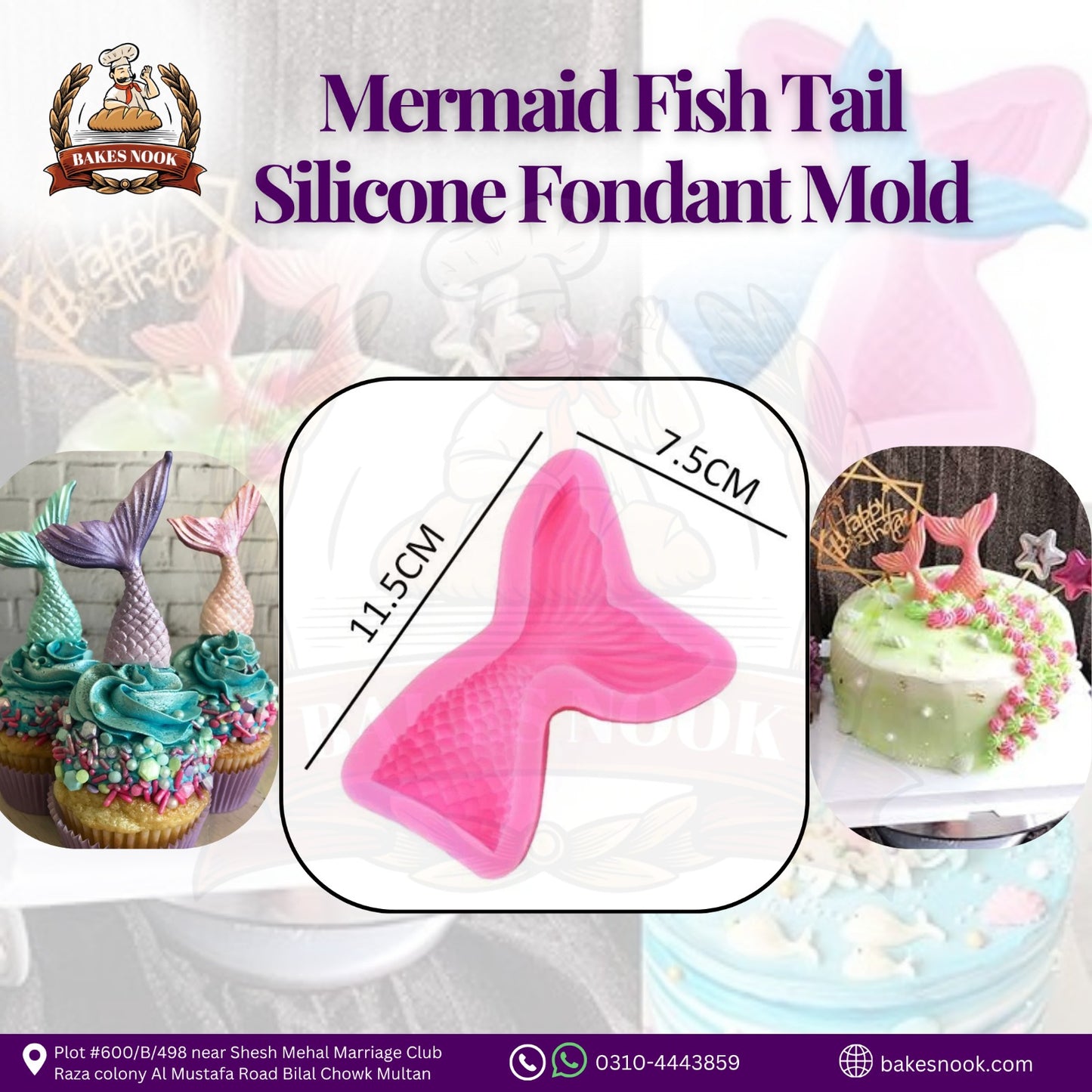 MERMAID FISH TAIL SILICONE MOLD