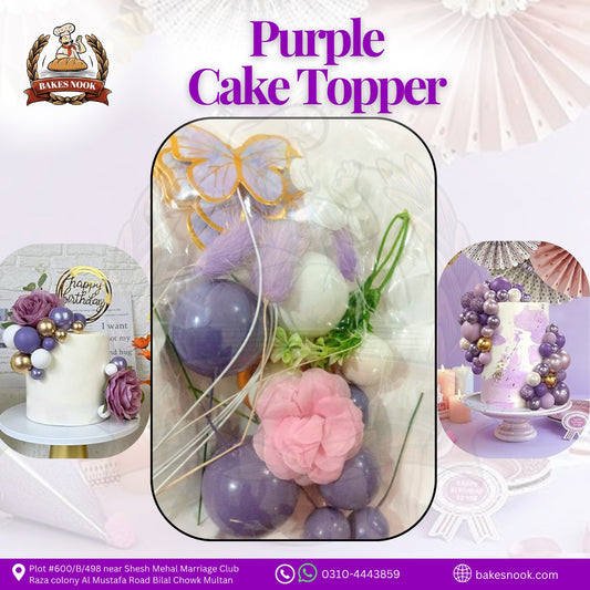 PURPLE CAKE DECORATION THEME