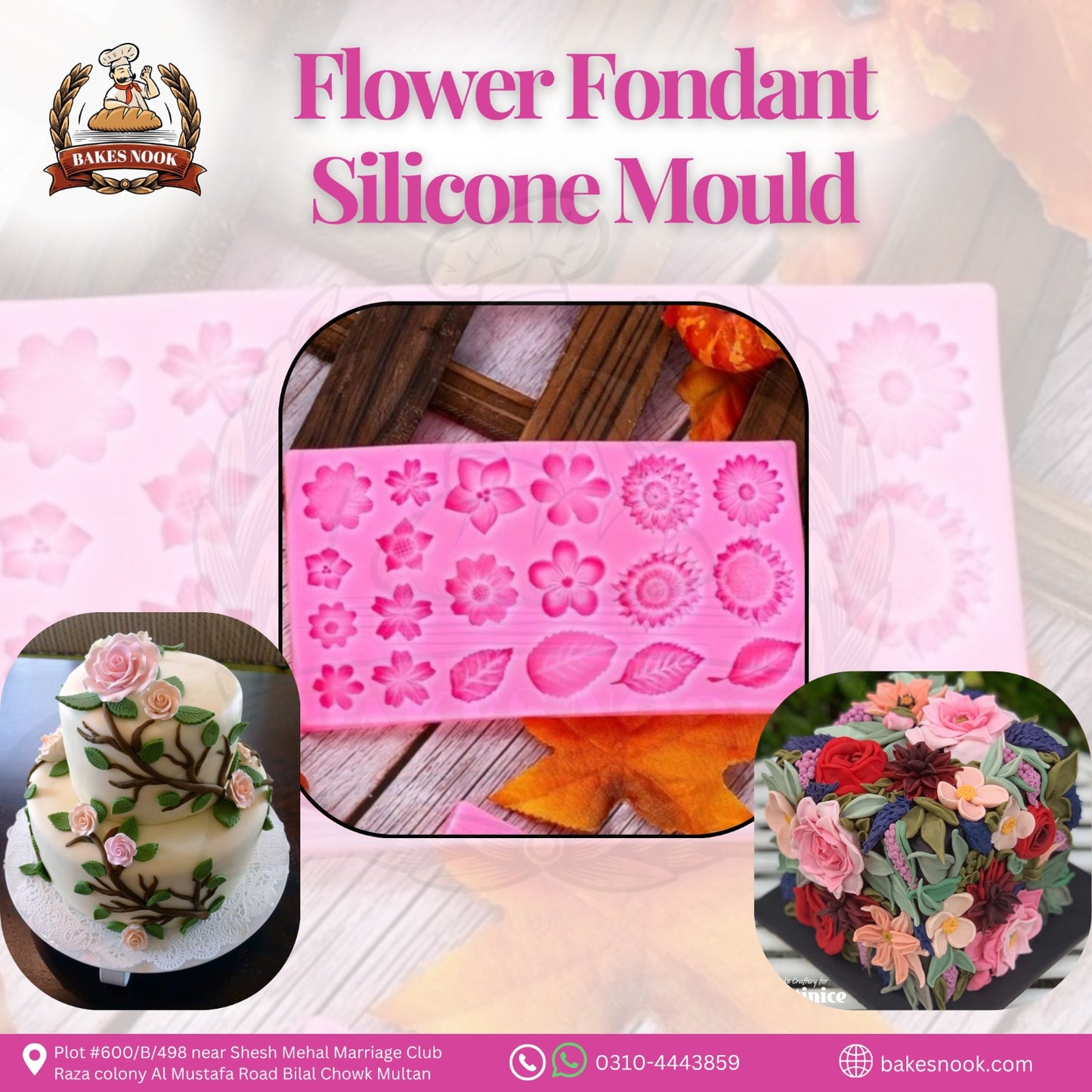 FLOWER FONDAINT SILICONE MOULD