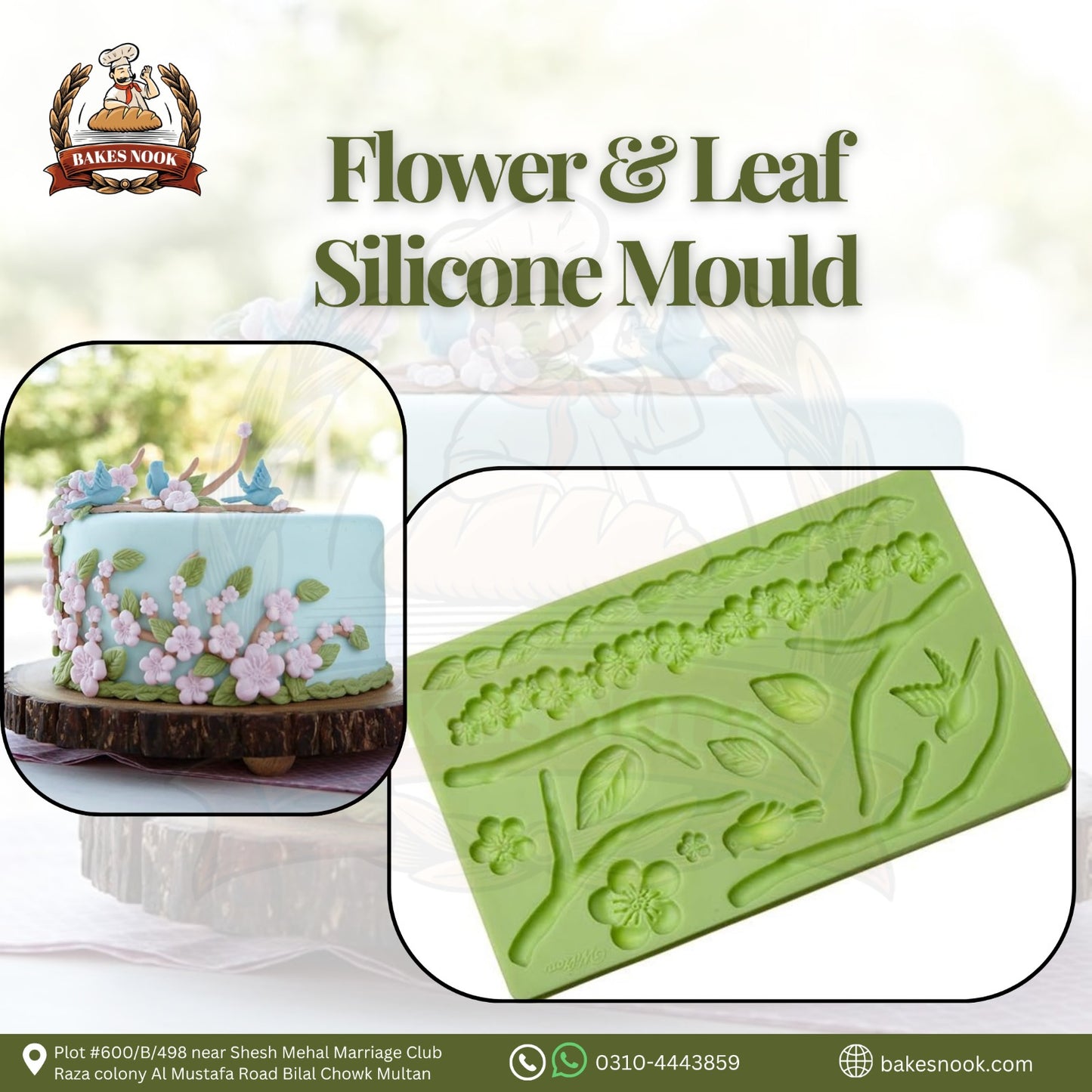 FLOWER AND LEAF SILICONE MOULD