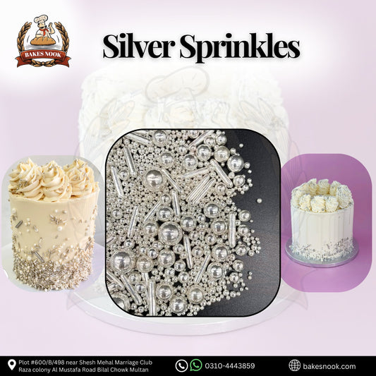 IMPORTED SILVER PEARLS MIX 40GM