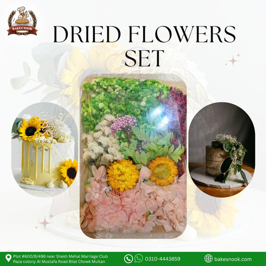 DRIED FLOWERS CAKE THEME MULTI CLR