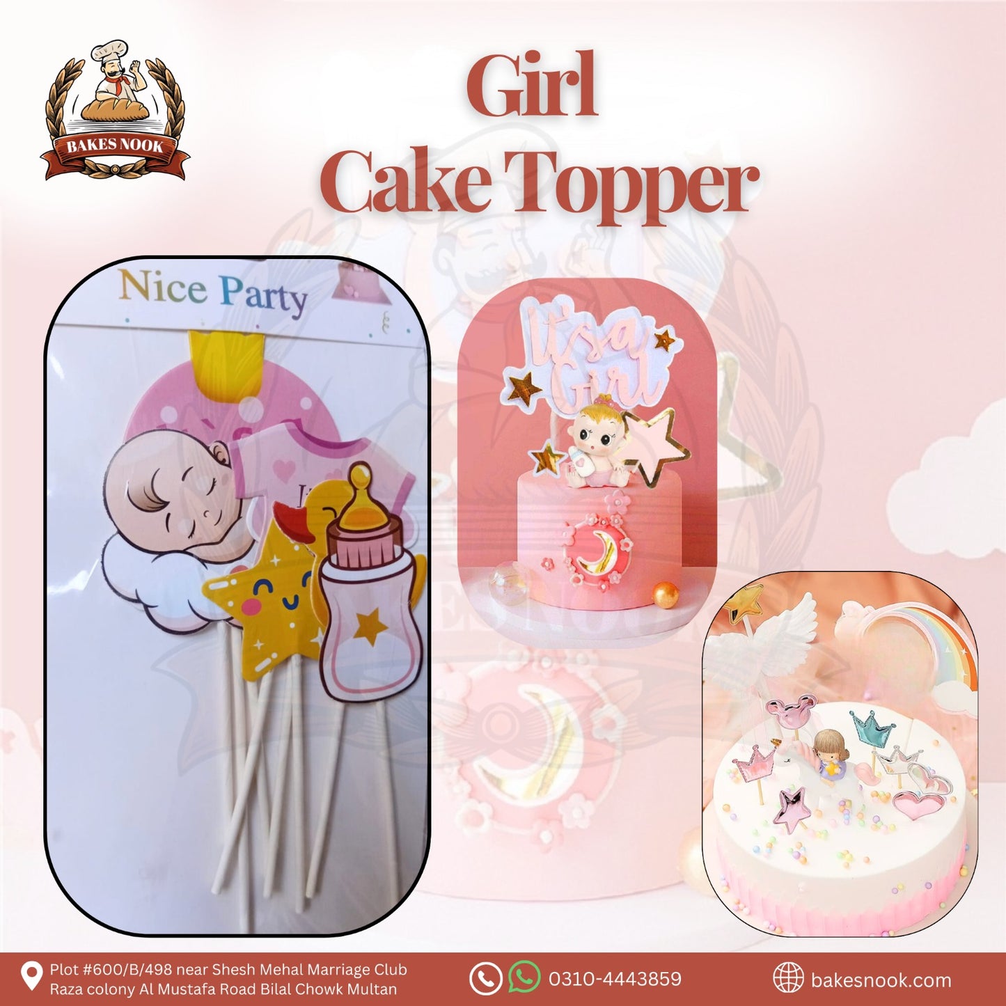 BABY GIRL CAKE TOOPER THEME
