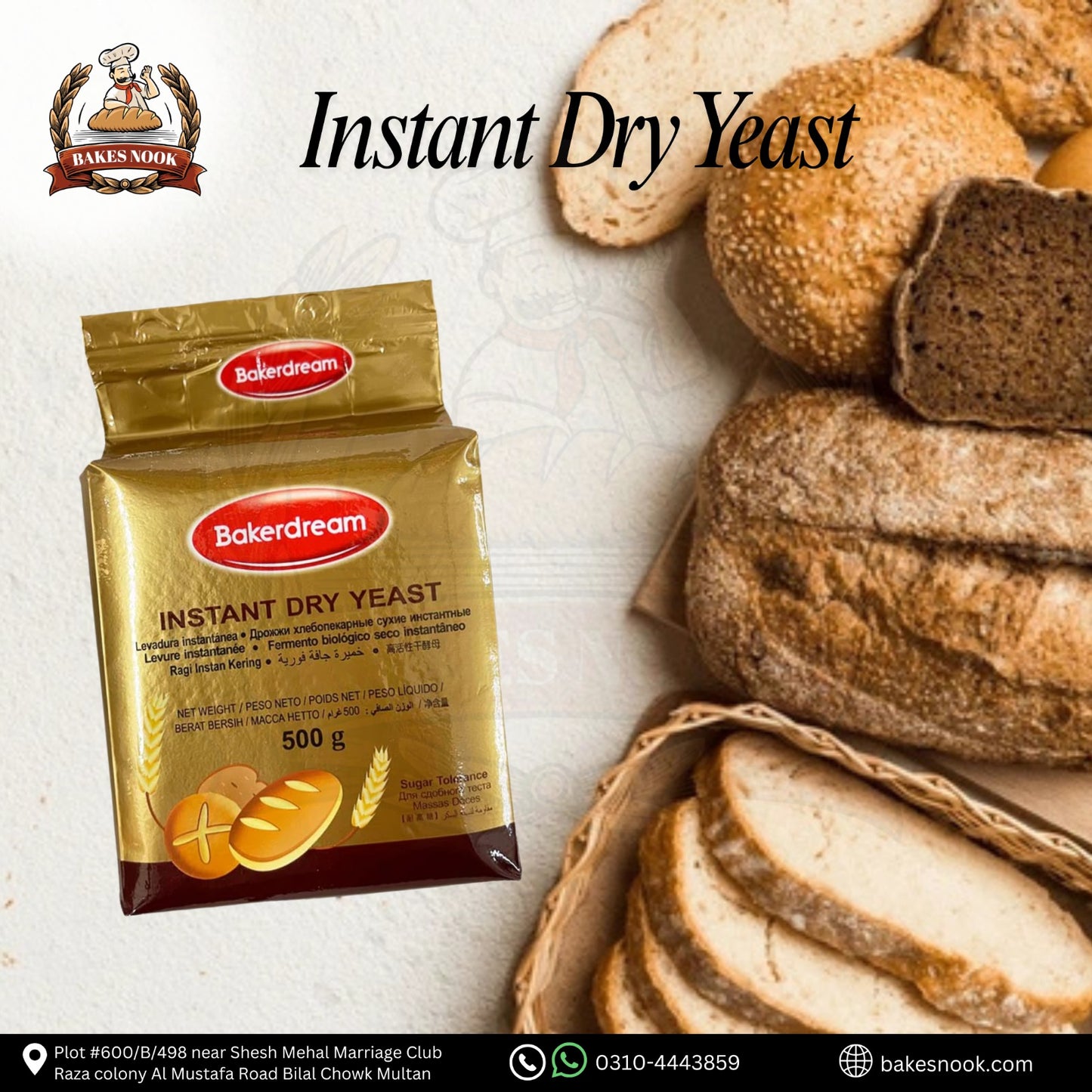 BAKEDREAM INSTANT YEAST 500GM