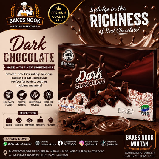 MF Dark Chocolate by BakesNook (500g)