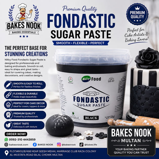 FONDASTIC SUGAR PASTE BLACK 1KG