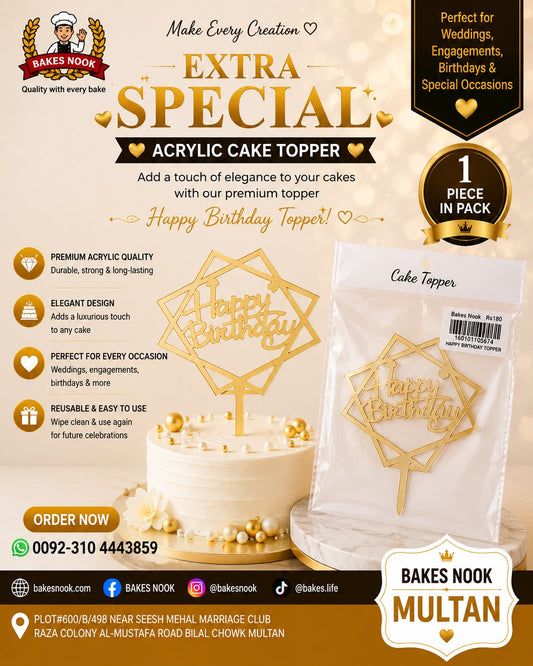 HBD ACRYLIC CAKE TOOPER