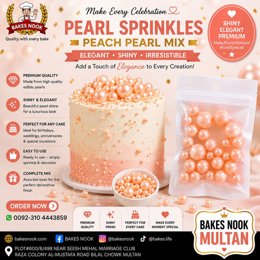 EDIBLE IMPORTED ORANGE PEARLS 20gm