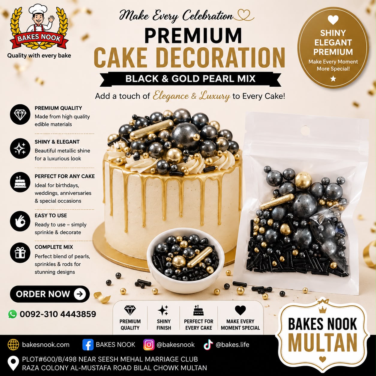 EDIBLE IMPORTED BLACK PEARLS 20gm