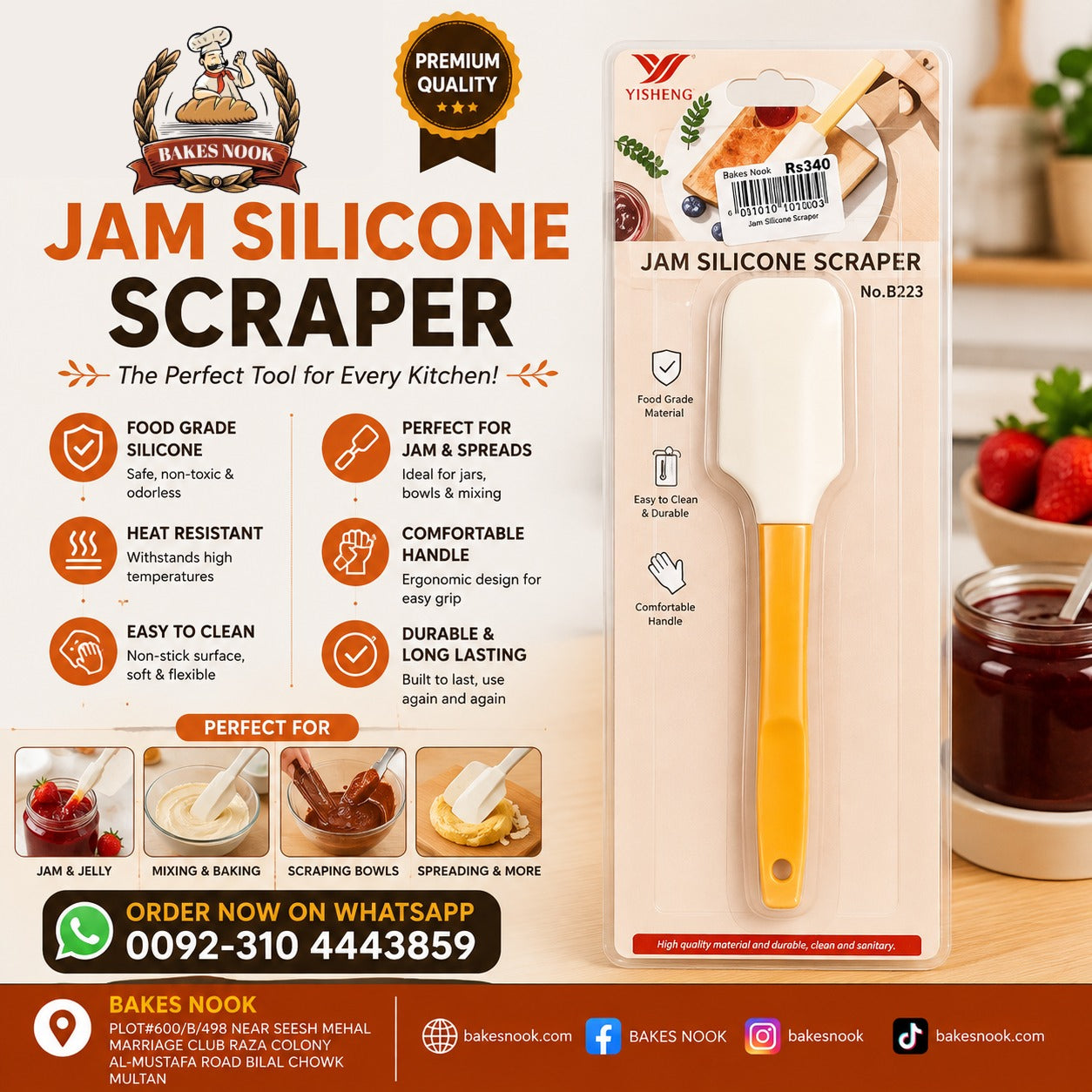Jam Silicone Scraper