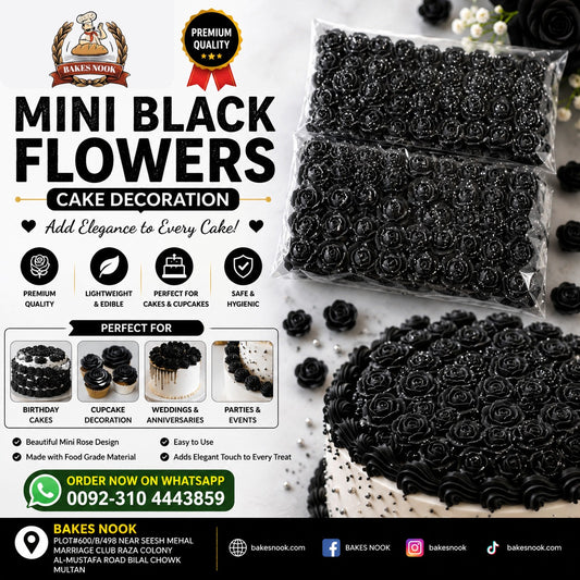 Mini Black Artifical Flowers
