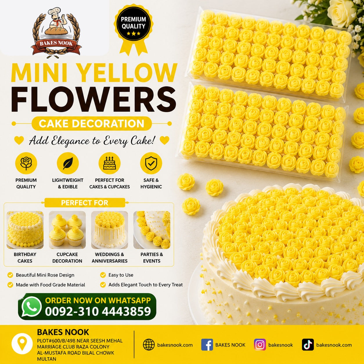 Mini Yellow Artifical Flowers