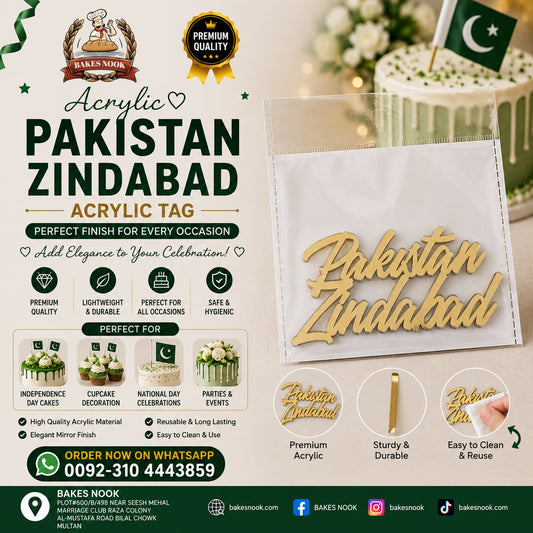 Pakistan Zindabad Acrylic Tag