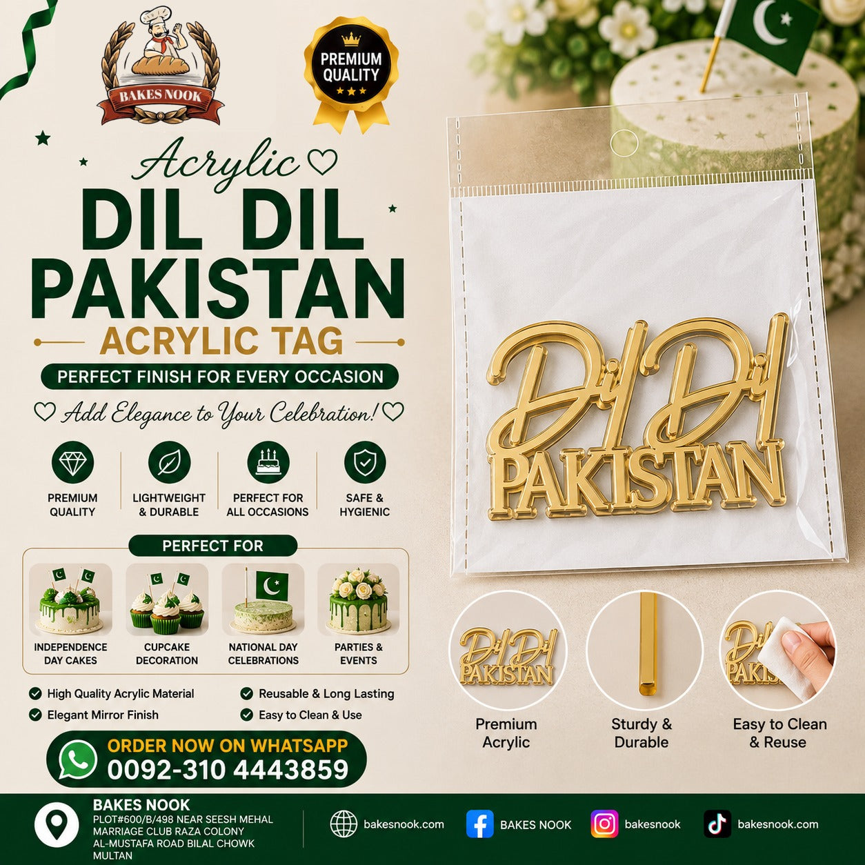 Dil Dil Pakistan Acrylic Tags