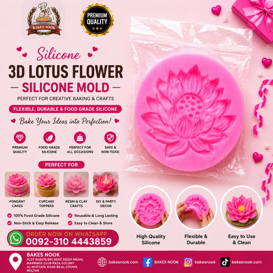 3D Lotus Flower Silicone Mould