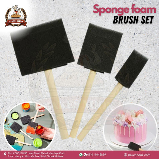 Sponge Foam Brush Set by BakesNook