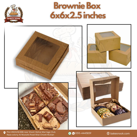 Brownie Box by BakesNook (6x6x2.5)