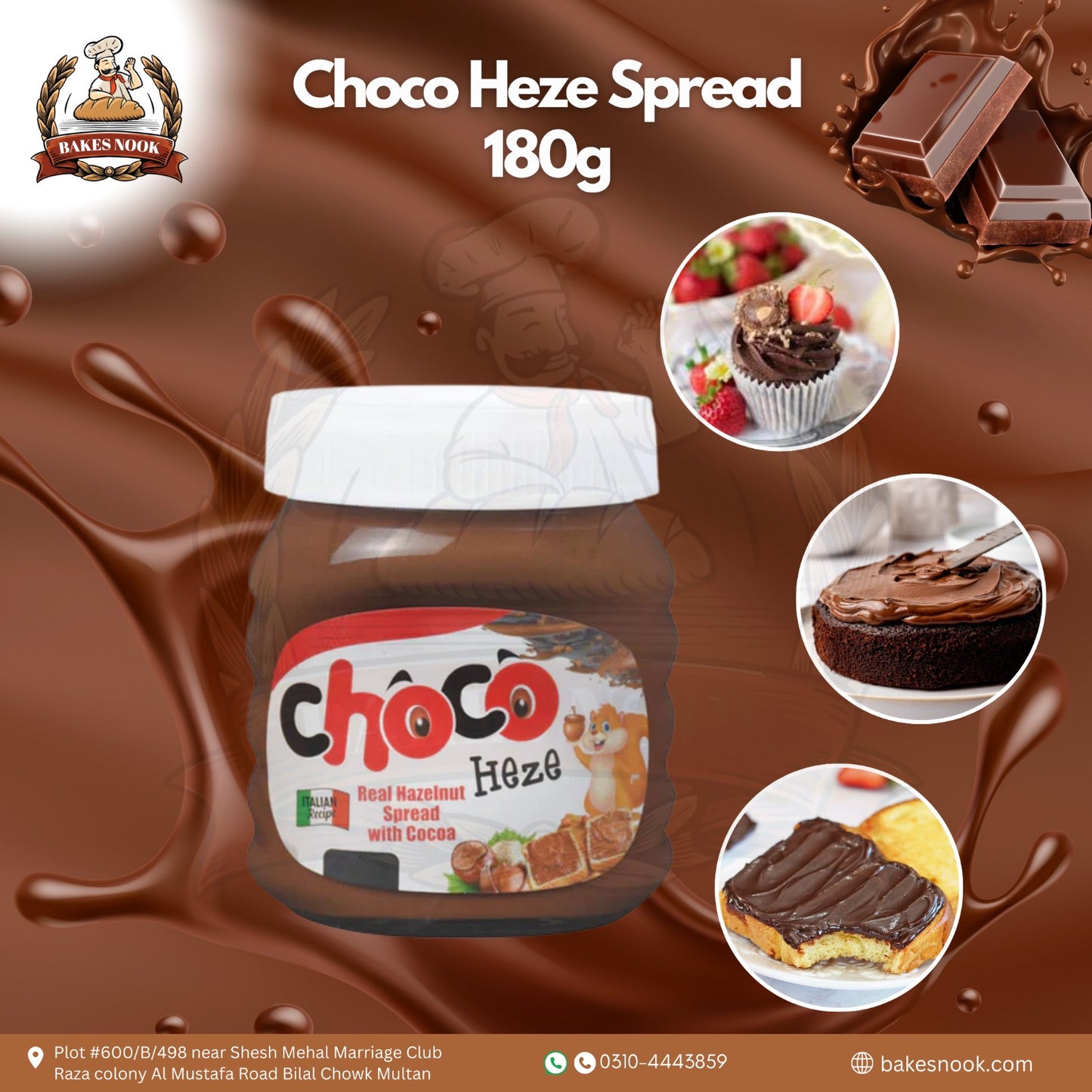 Choco Heze Spread by BakesNook (180g)