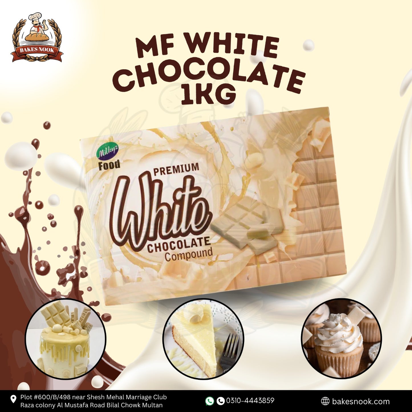 MF White Chocolate by BakesNook (1kg)