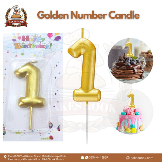 Golden Number Candle by BakesNook