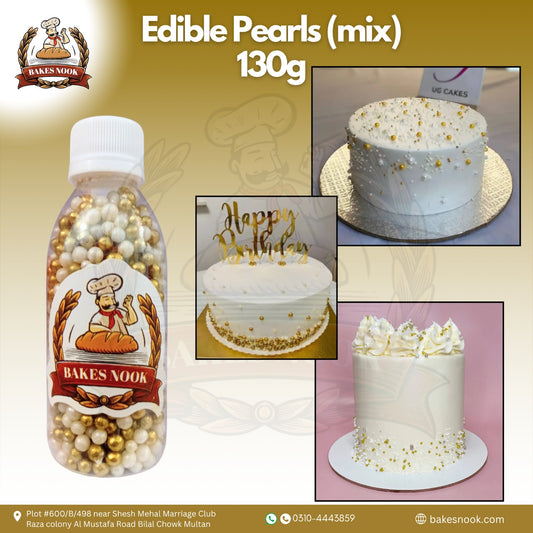 Edible Pearls by BakesNook (130g Mix)