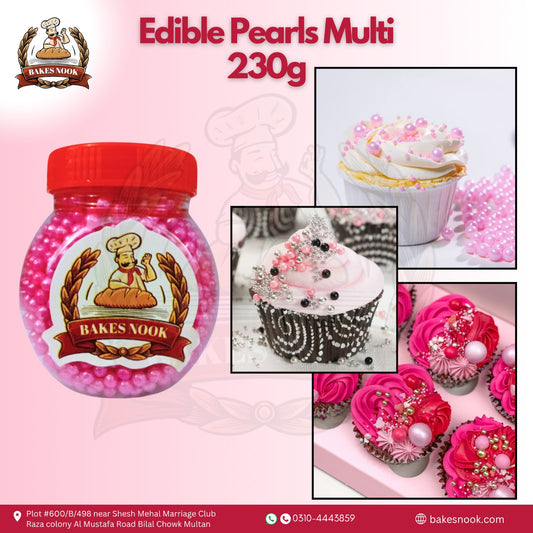 Edible Pearls by BakesNook (230g Multi)
