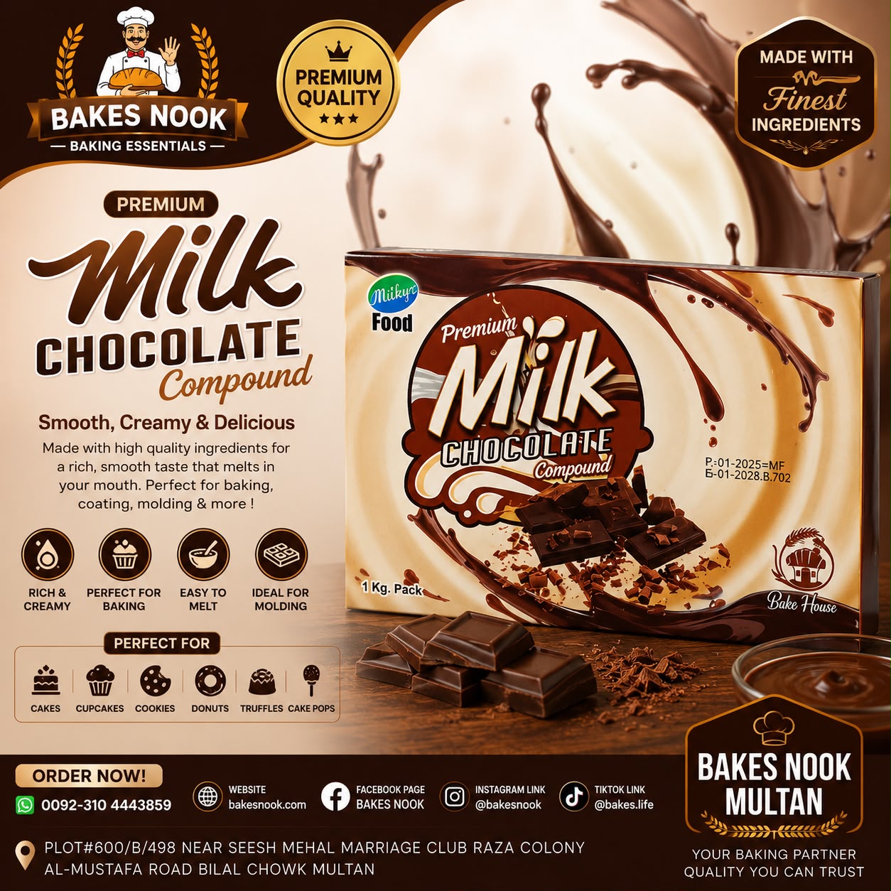 MF Milk Chocolate by BakesNook (1kg)