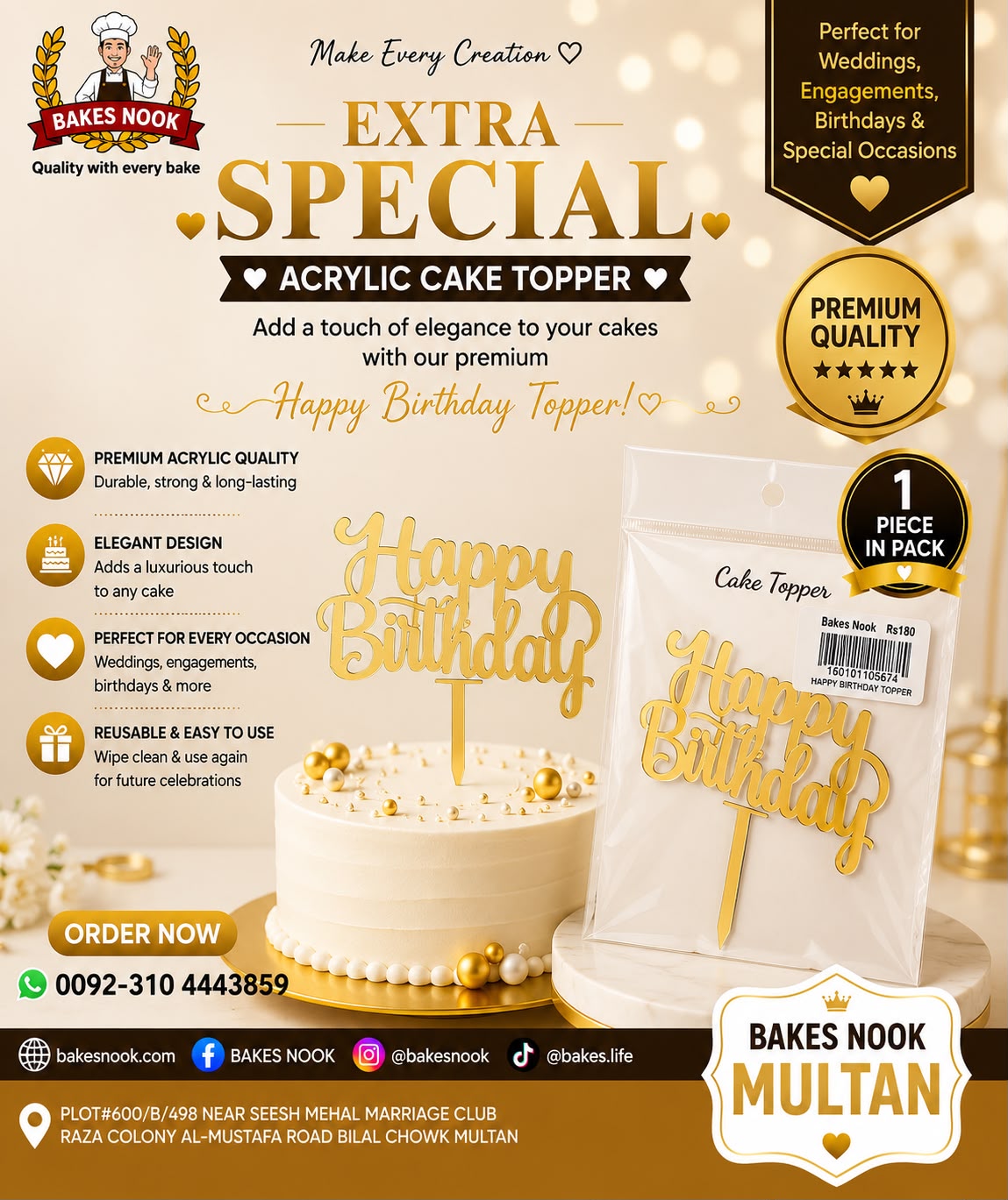 HBD ACRYLIC CAKE TOOPER