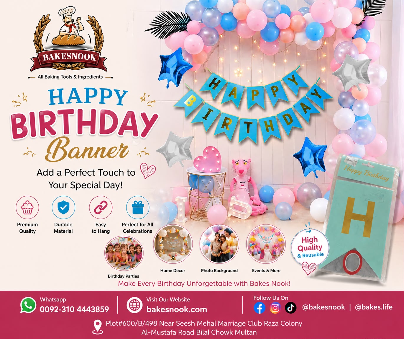 HAPPY BIRTHDAY  BANNER CARD