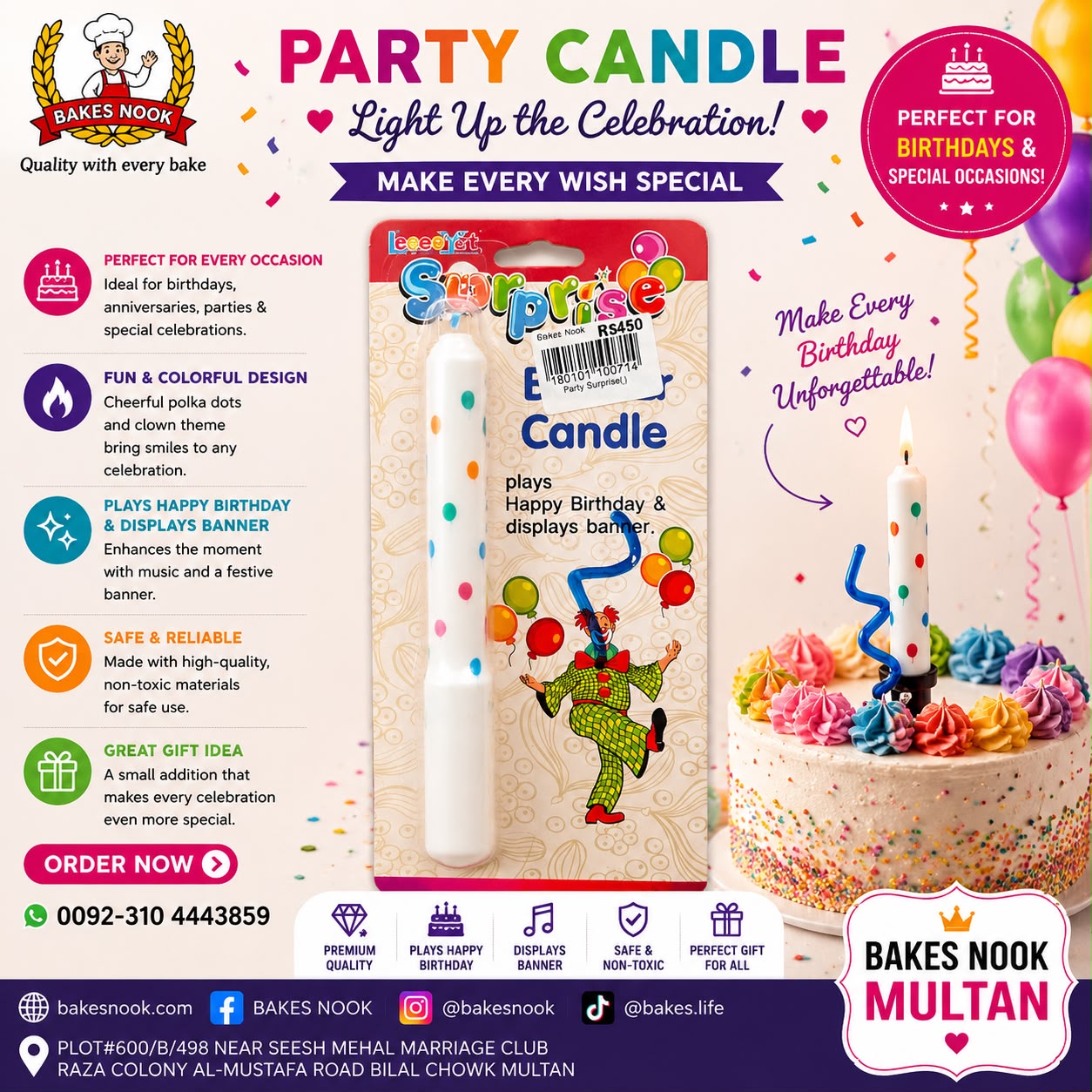 Party Surprise Candle by BakesNook