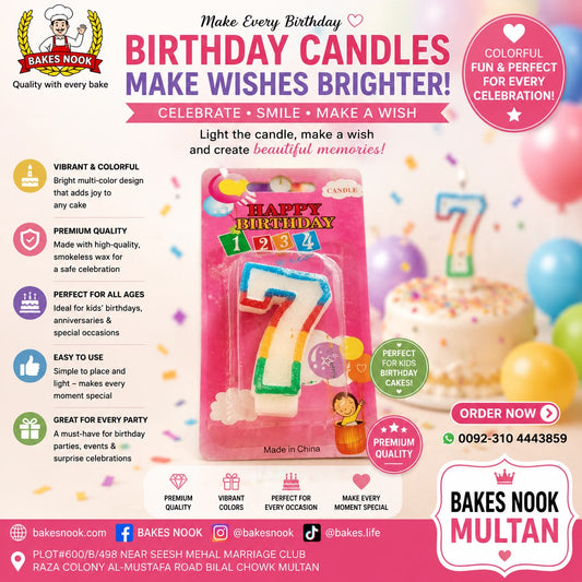 Multi-Color Number Candle by BakesNook