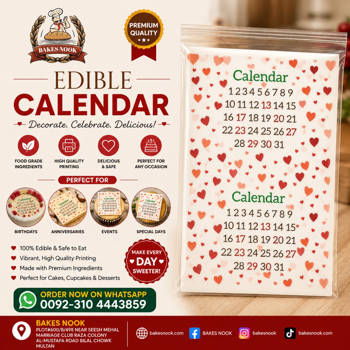 Edible Calendar by BakesNook