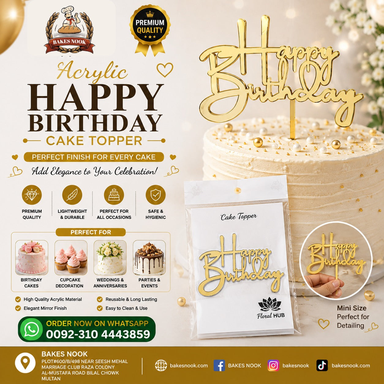 Happy Birthday Acrylic Tag