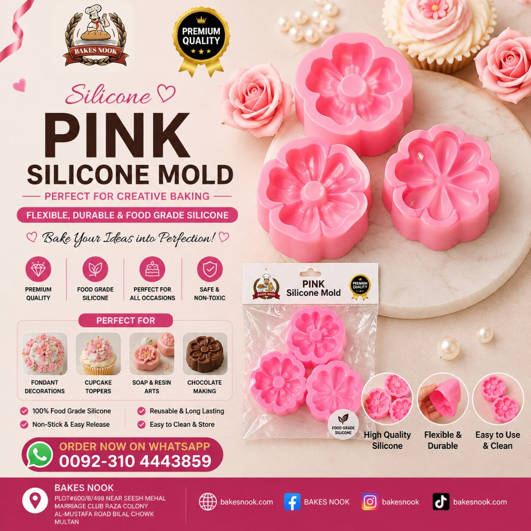 PINK SILICONE MOULD 3PCS