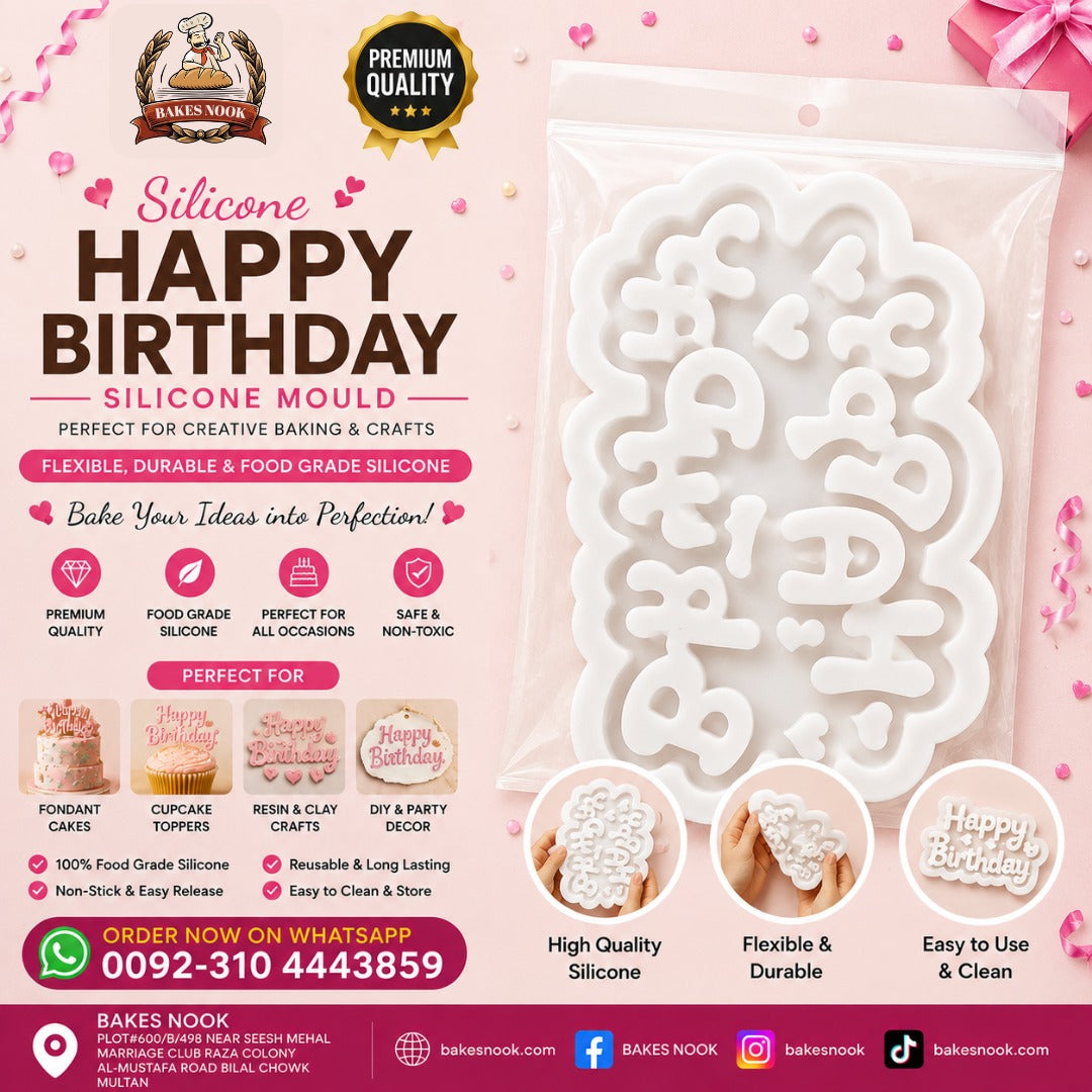 Silicone Happy Birthday Mould