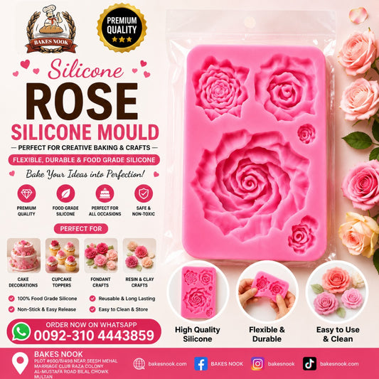 Rose Silicone Mould by BakesNook