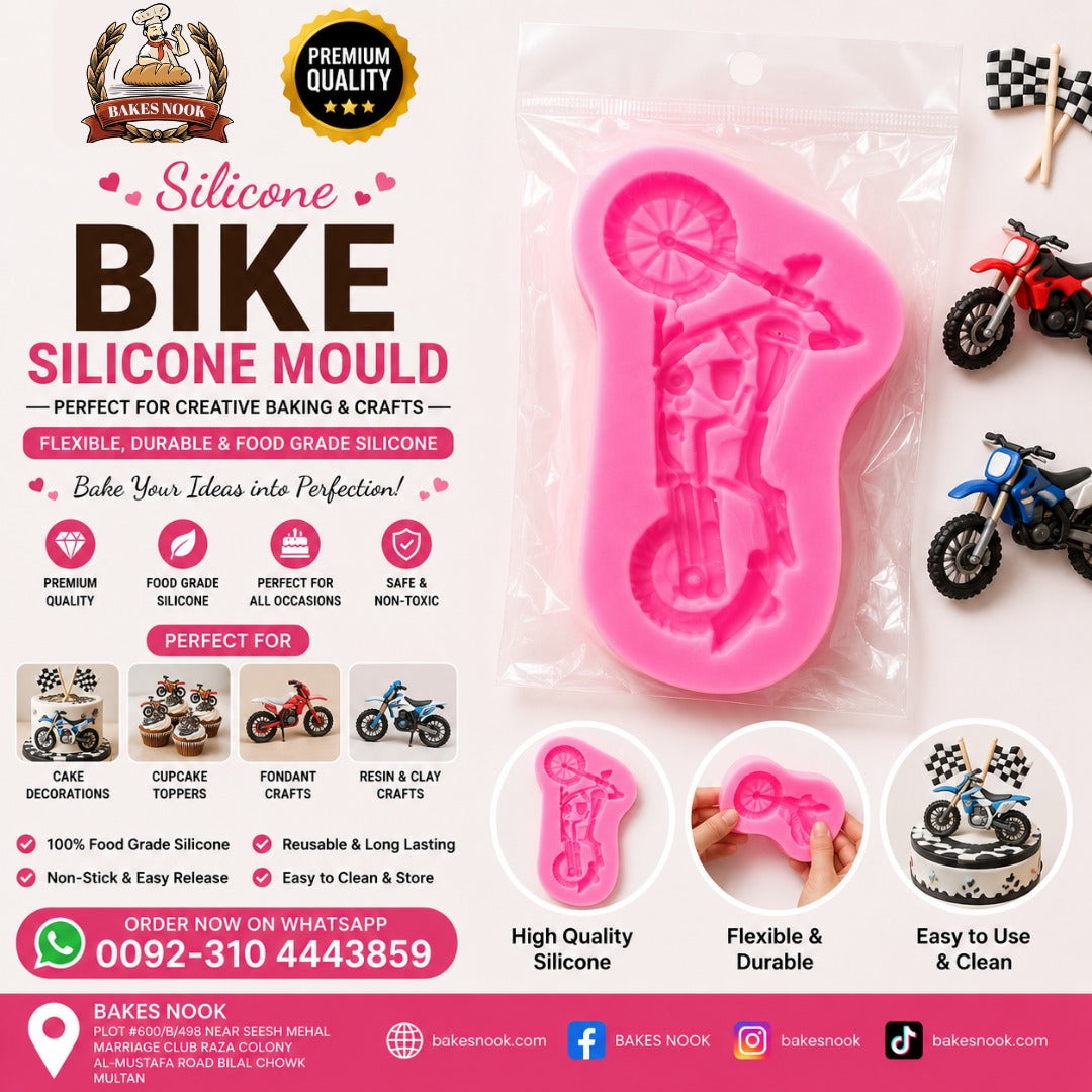 Bike Silicone Fondant Mould by BakesNook