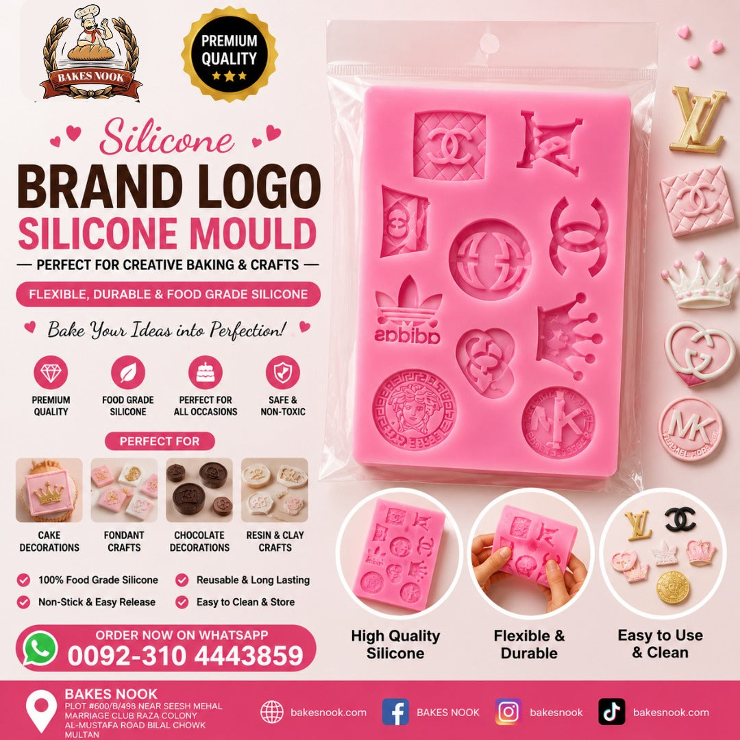 Silicone Brand Logo Mould by BakesNook