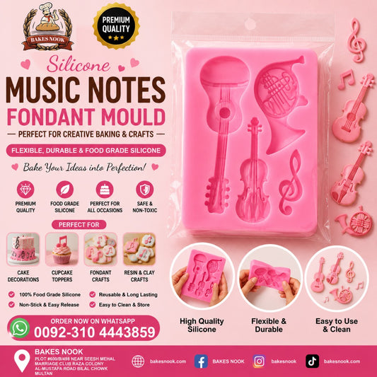 Music Notes Fondant Mould by BakesNook